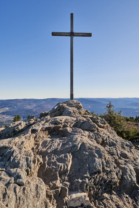 Gemeinde Bodenmais Landkreis Regen Großer Arber Gipfelkreuz (Dirschl Johann) Deutschland REG
